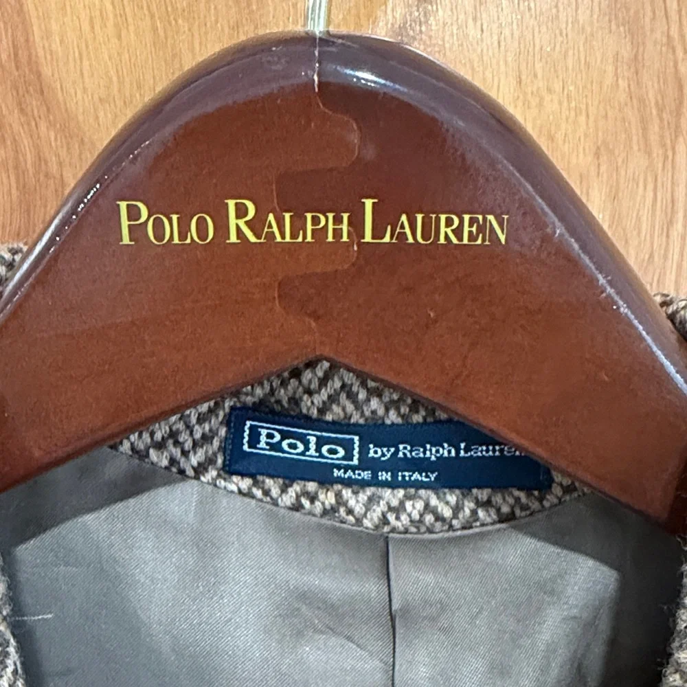 Ralph Lauren Brown Herringbone Blazer - Picture 2 of 9